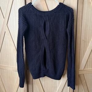 Y2K Vintage Say What Wool Blend Black Sweater XS